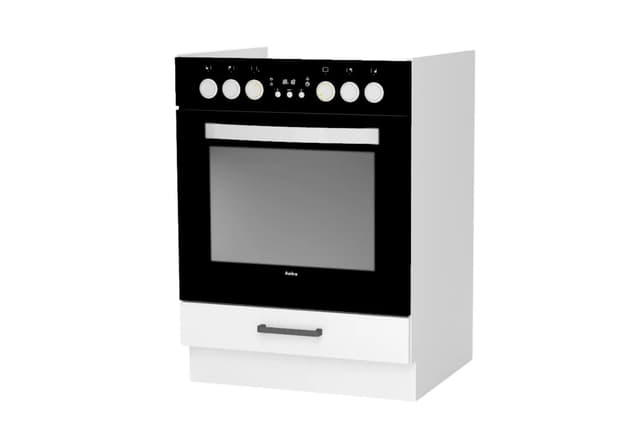 image du Meuble Bas Four Encastrable Blanc Brillant 60 cm Bellisa | Cuisivance