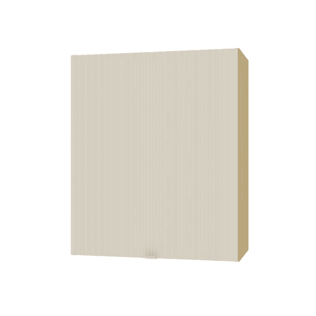 Meuble Haut de Cuisine Beige Mate Rainuré de la cuisine ALBA | Cuisivance