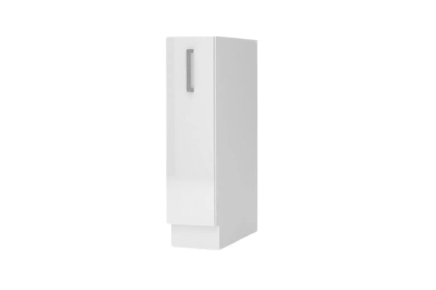 Meuble Bas Blanc Brillant Coulissant de 20 cm
