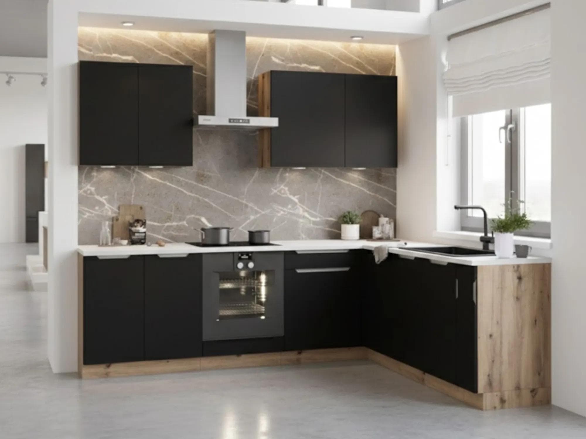 CUISINE MELINA - EN L 200 × 260 cm