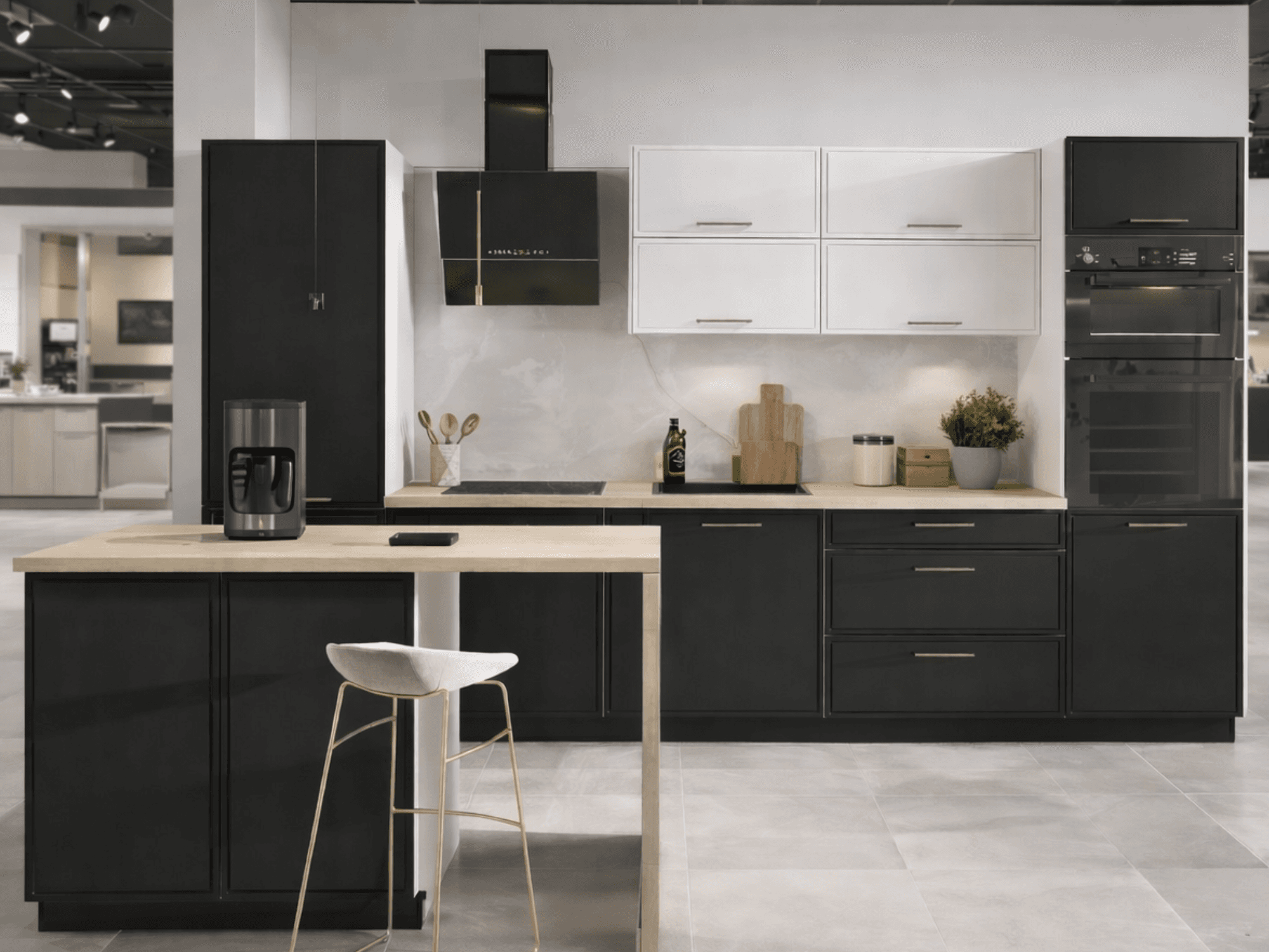 CUISINE ELEGANZA LINEAIRE + ILÔT - 340CM