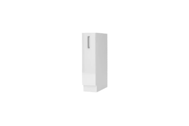 Meuble Bas Blanc Brillant Cuisine Porte Coulissante 20cm | Cuisivance